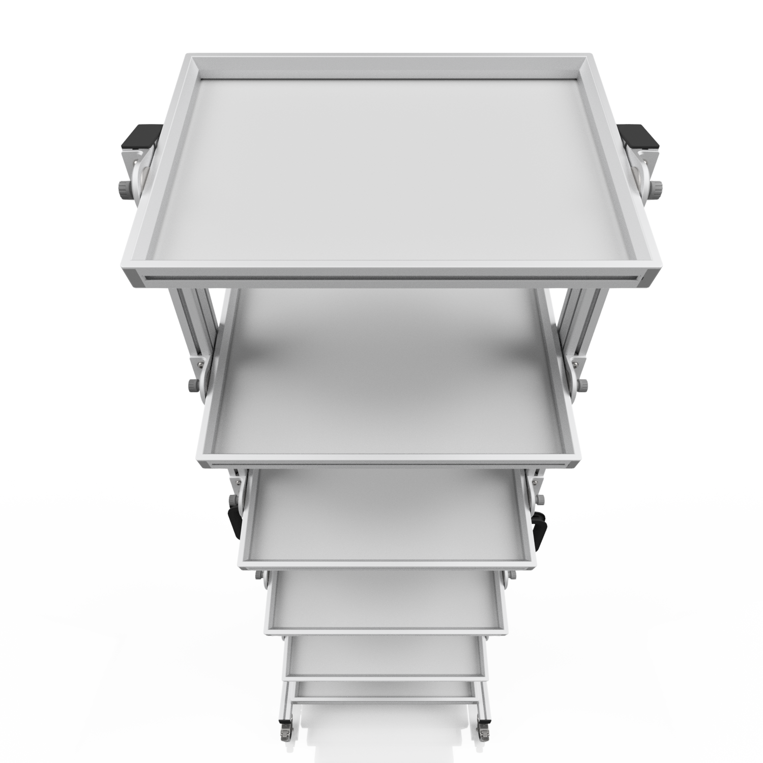 Systemwagen für Eurobehälter 60 x 40 H 200 cm neigbar