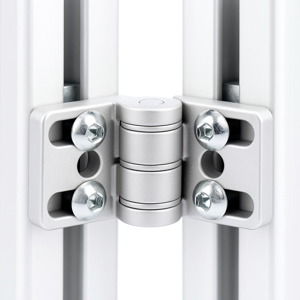 Hinge 8 40 Zn, white aluminium