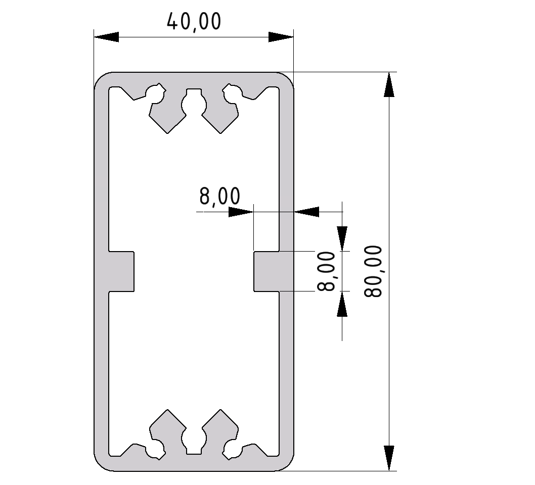 Teleskop-Profil 8 80x40, natur Teleskop-Profil 8 80x40, natur