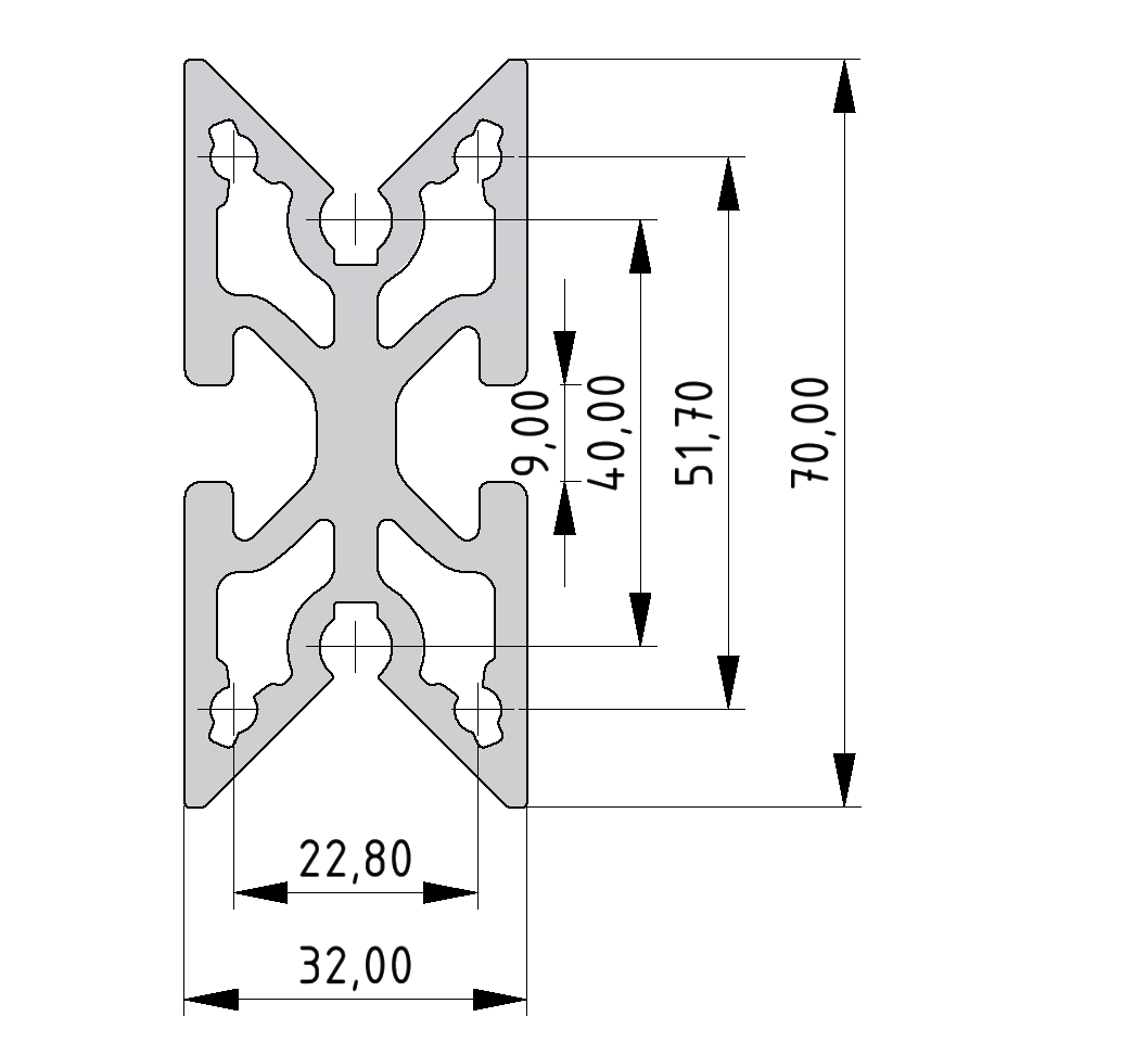 Teleskop-Innenprofil 8 80x40, natur Teleskop-Innenprofil 8 80x40, natur