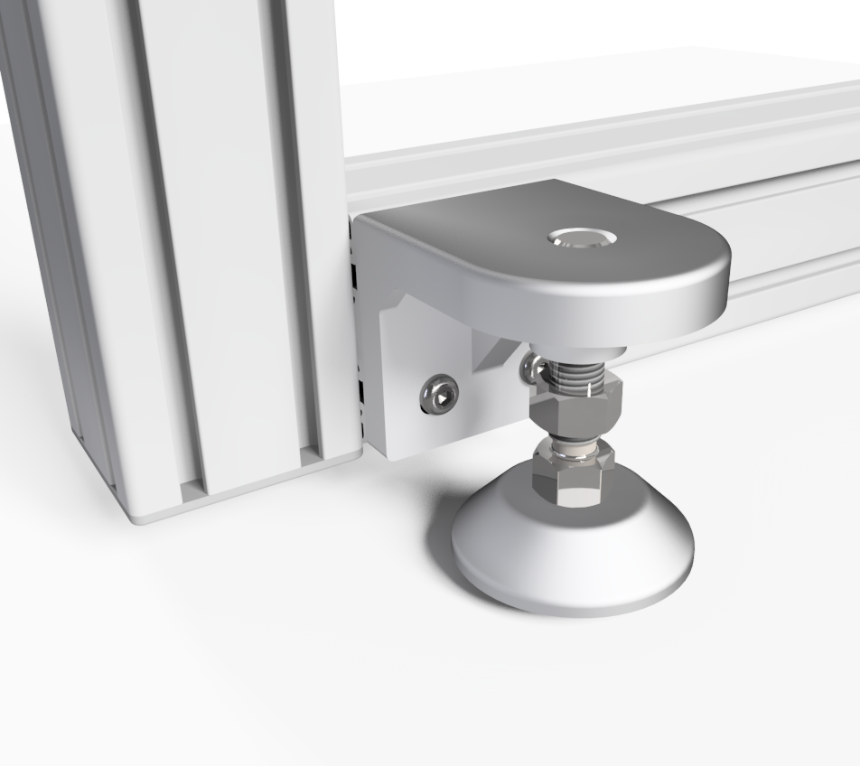 Stellfußsockel 8 D80, weißaluminium