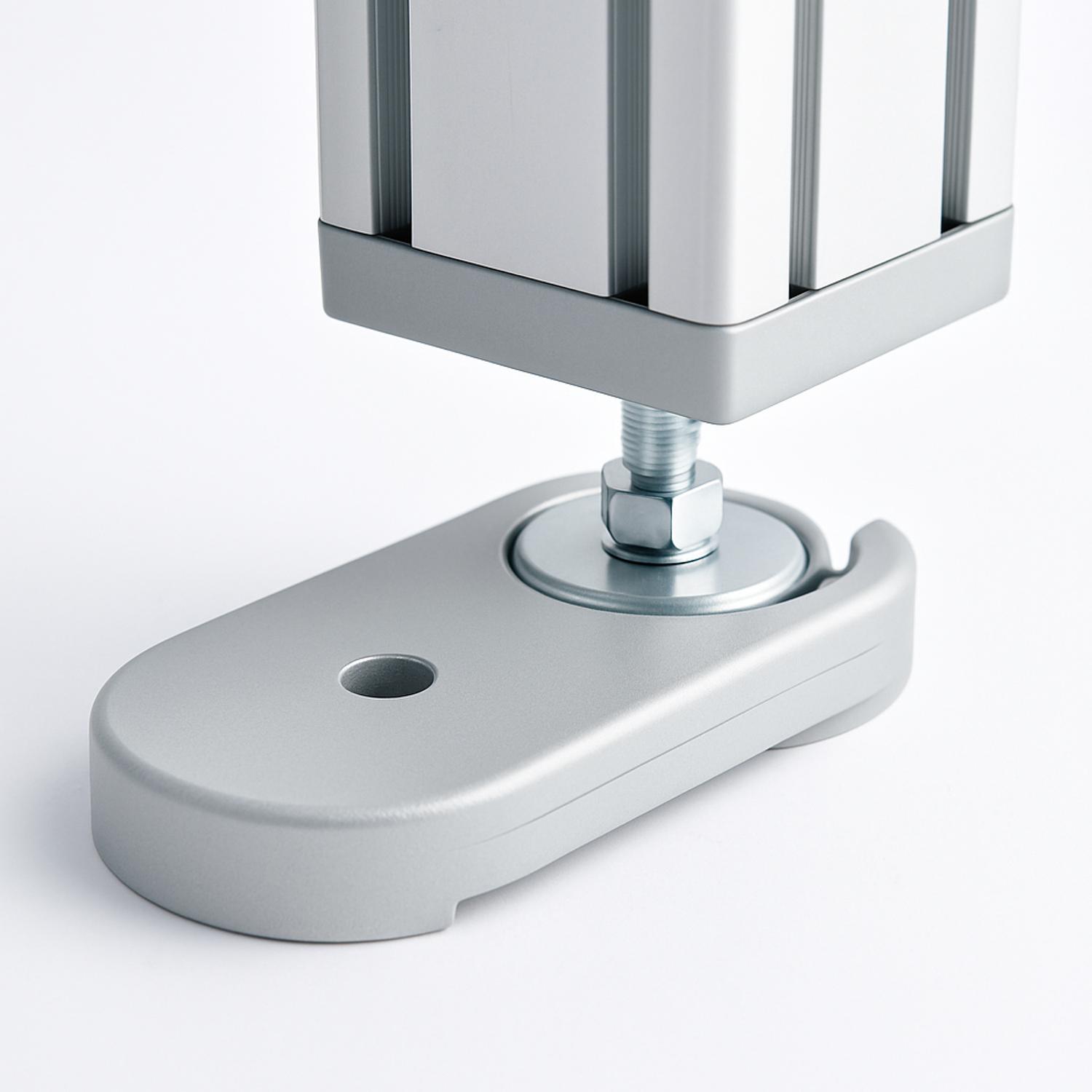 Foot Clamp D60, white aluminium