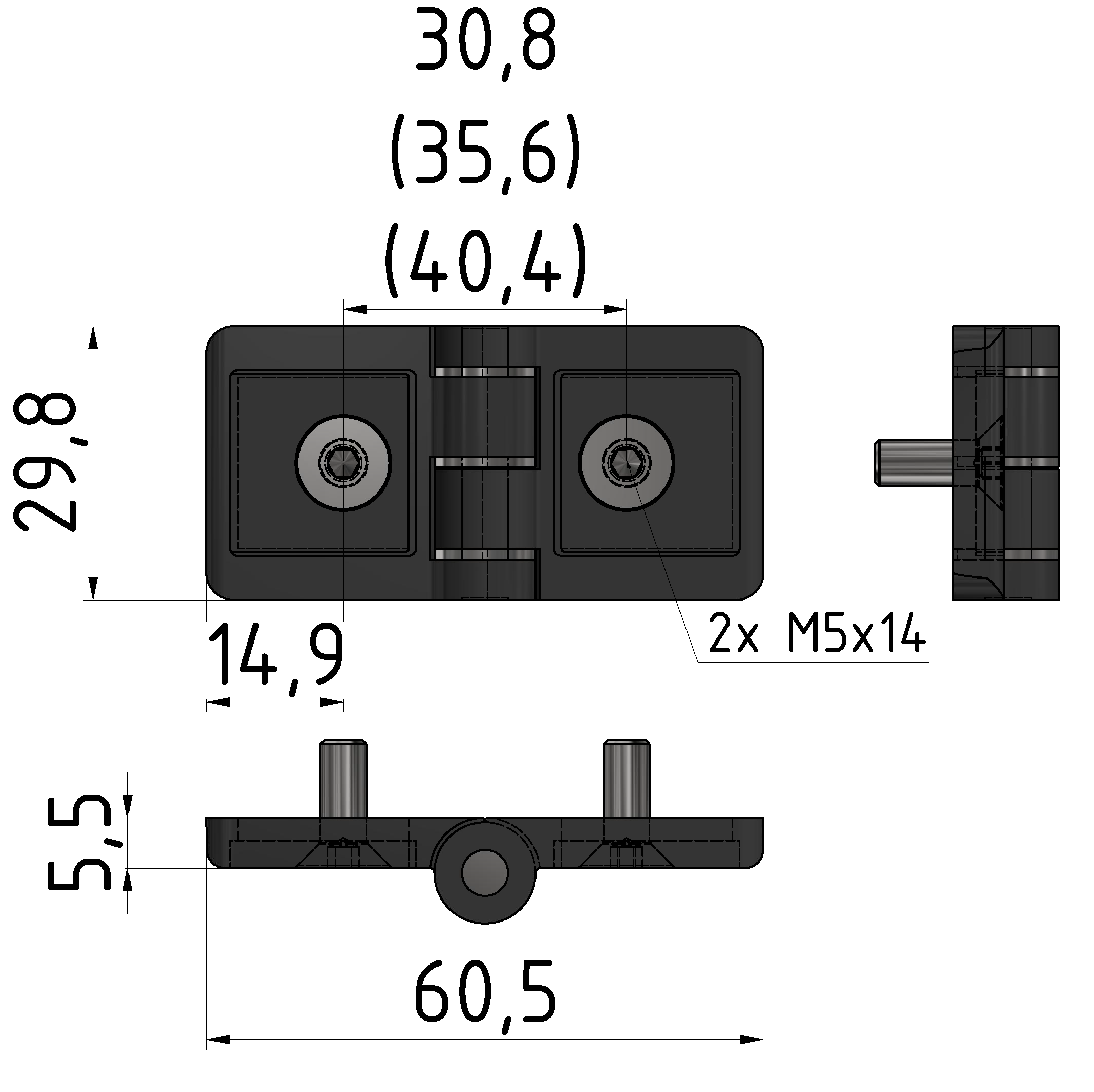 Hinge 6 30 Zn 6/6