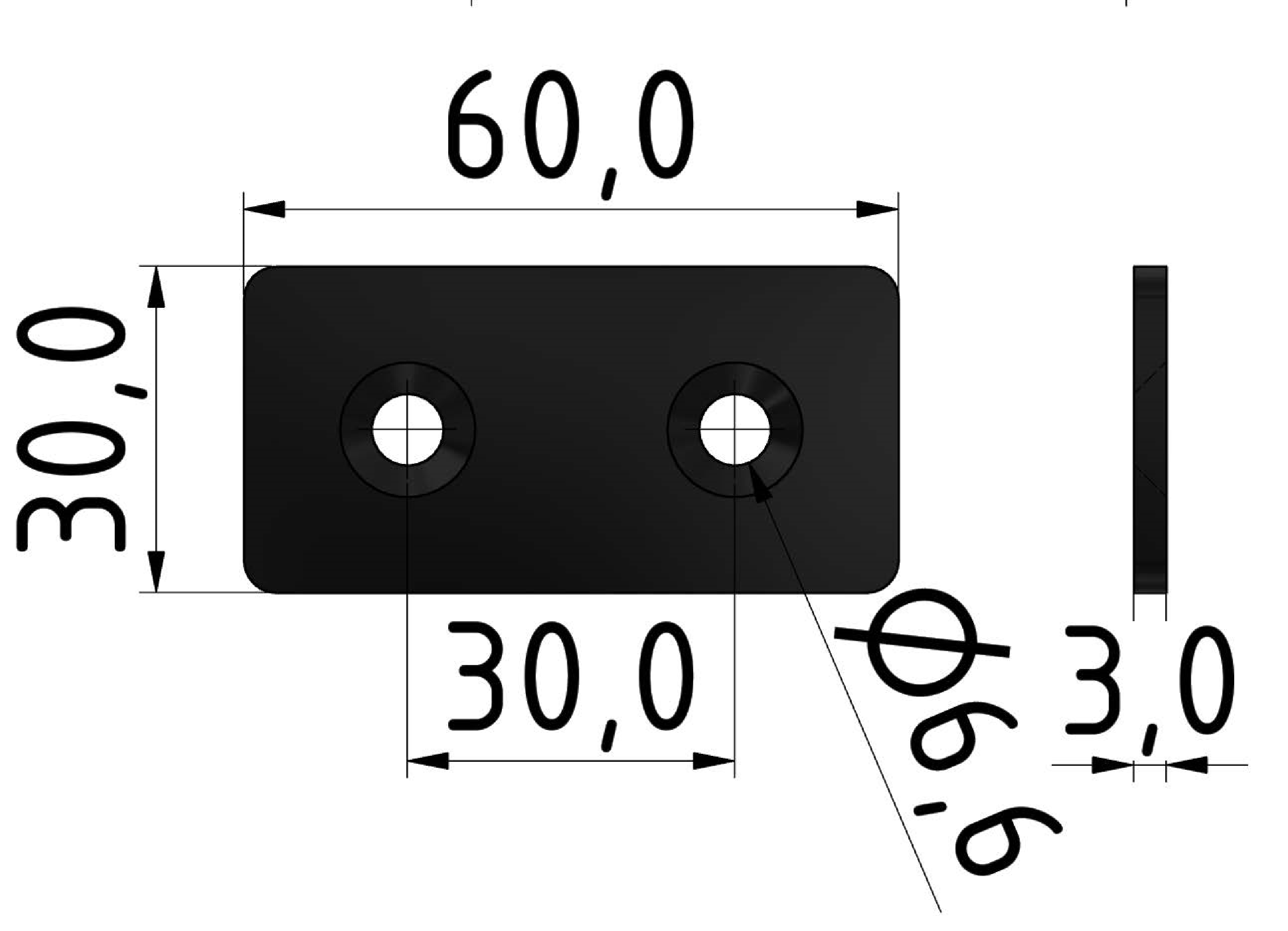 Lasche 30 ST, schwarz-8