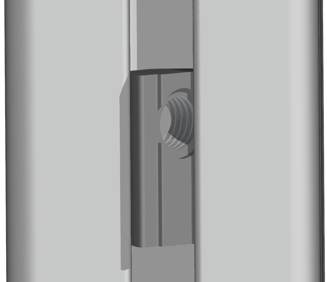 T-Slot Nut 12 St M10, bright zinc-plated