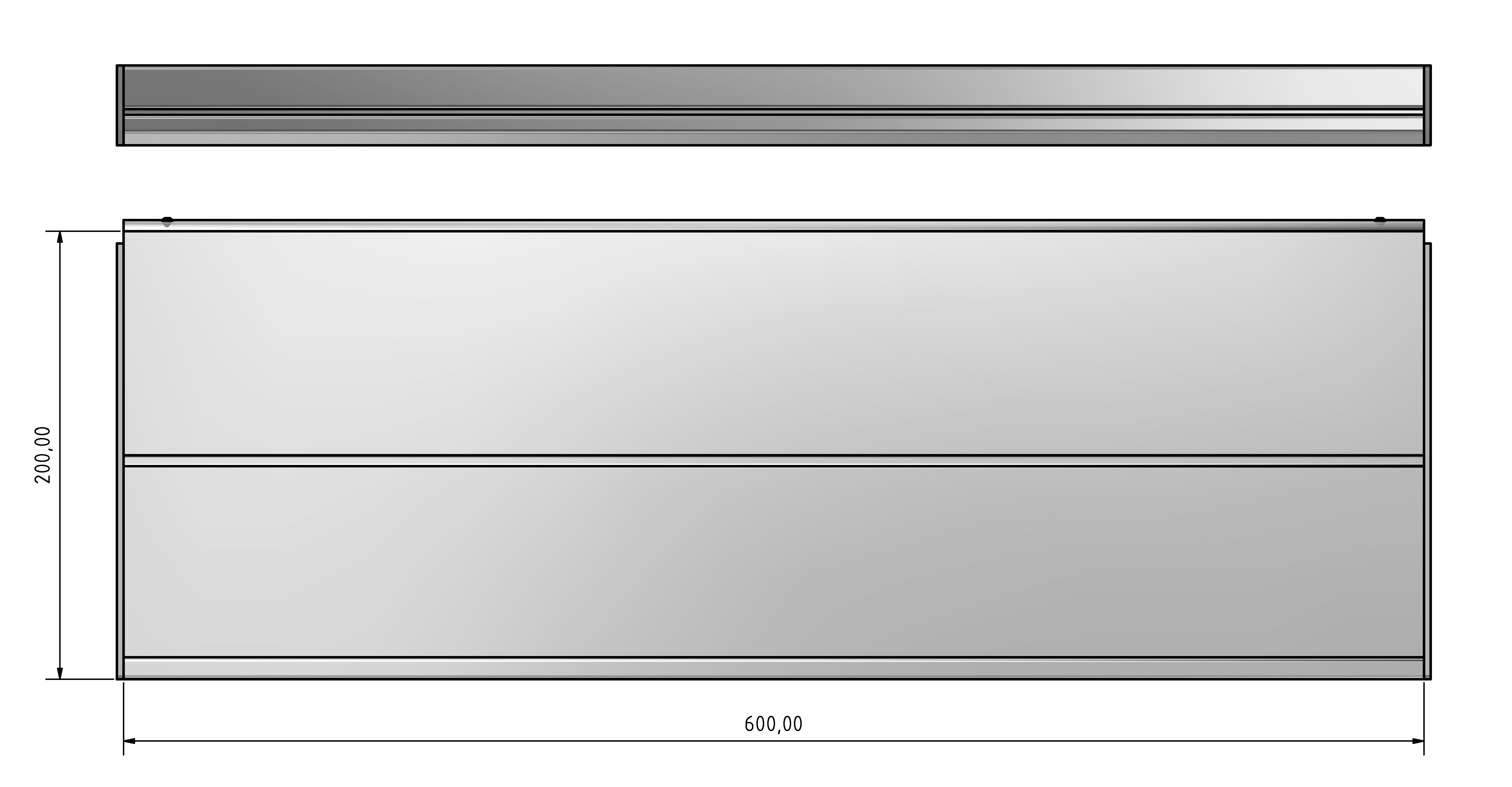 Regalboden 8 200-600  mit Bordkante Regalboden 8 200-600  mit Bordkante