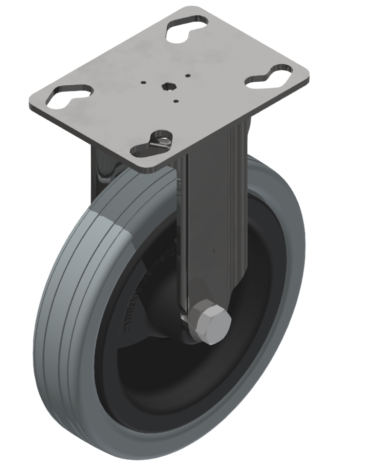 Bockrolle D 125 mit Anbauflansch, verzinkt