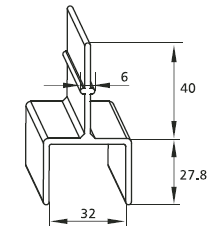 Mittelführung ESD-D28 St