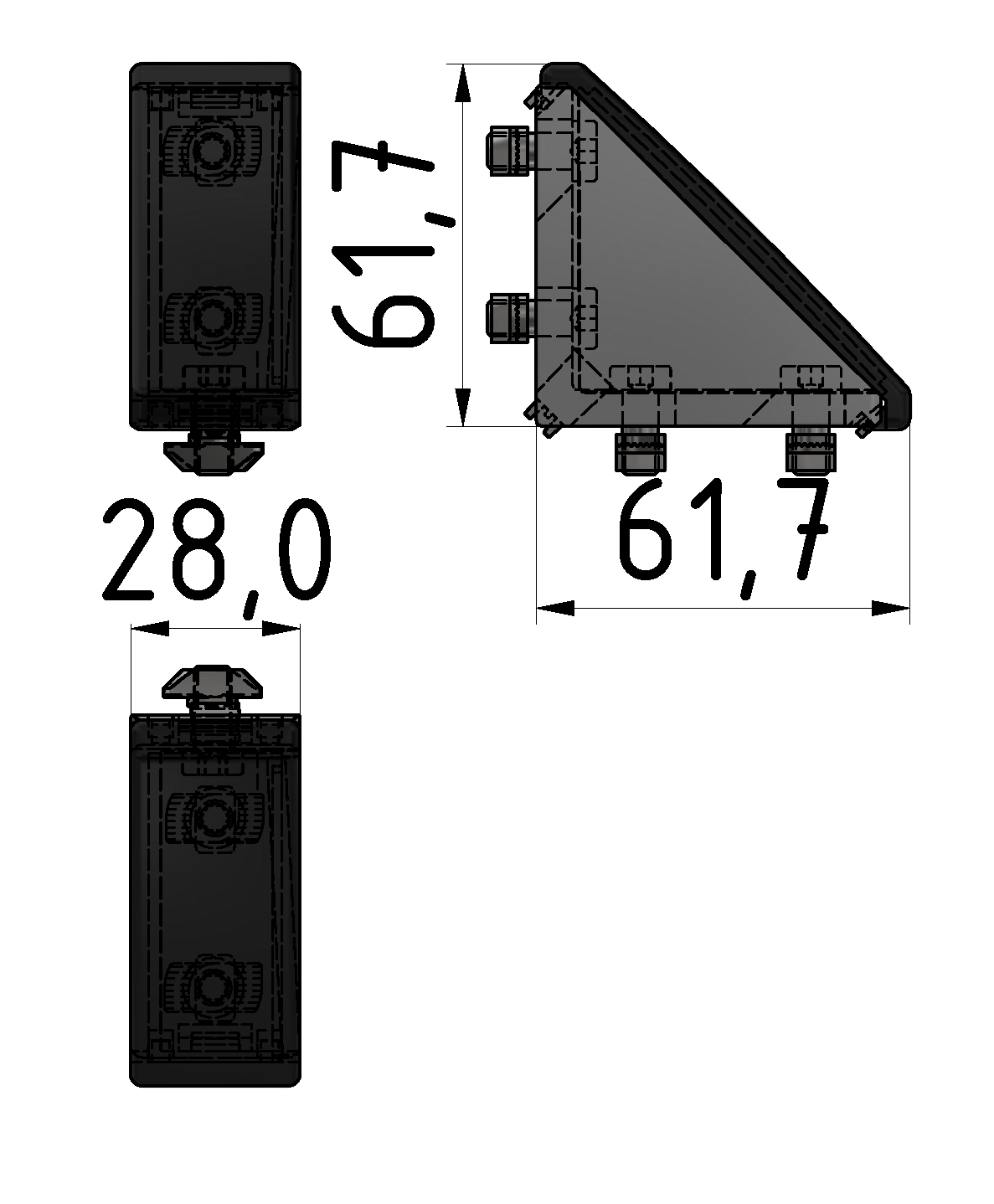 Winkelsatz 30x60, weißaluminium-10