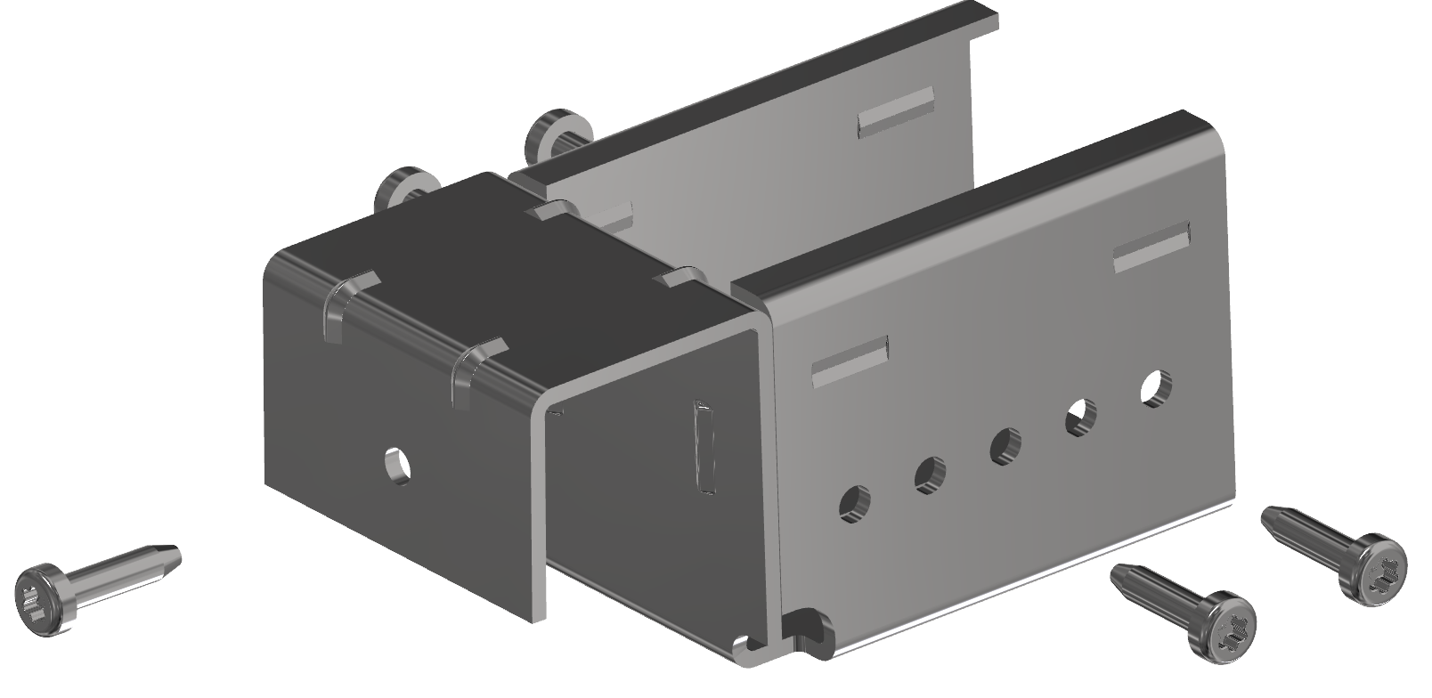 Rollenschienenaufnahme Set Alu-D28