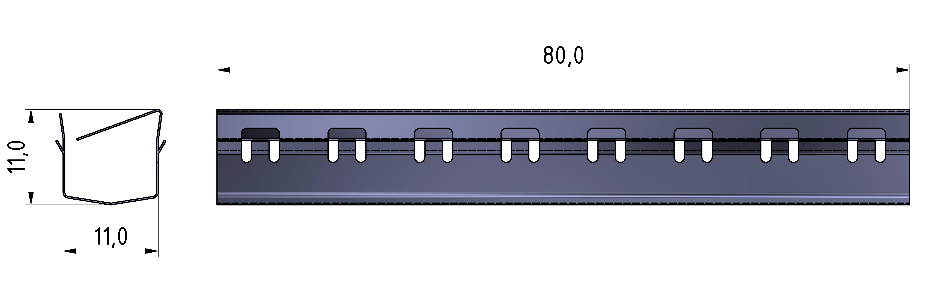 Klemmfeder 8, rostfrei