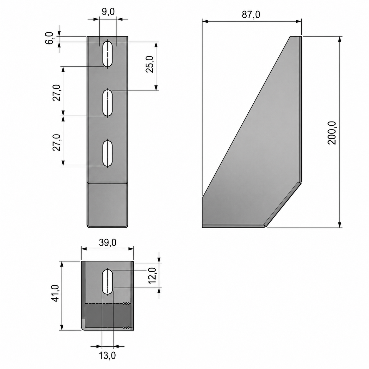 Kątownik fundamentowy 200x88x38, ocynk – 10 szt.