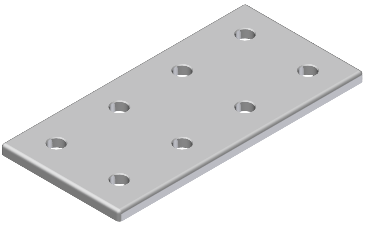 Verbinderplatte 80x160, eloxiert-10