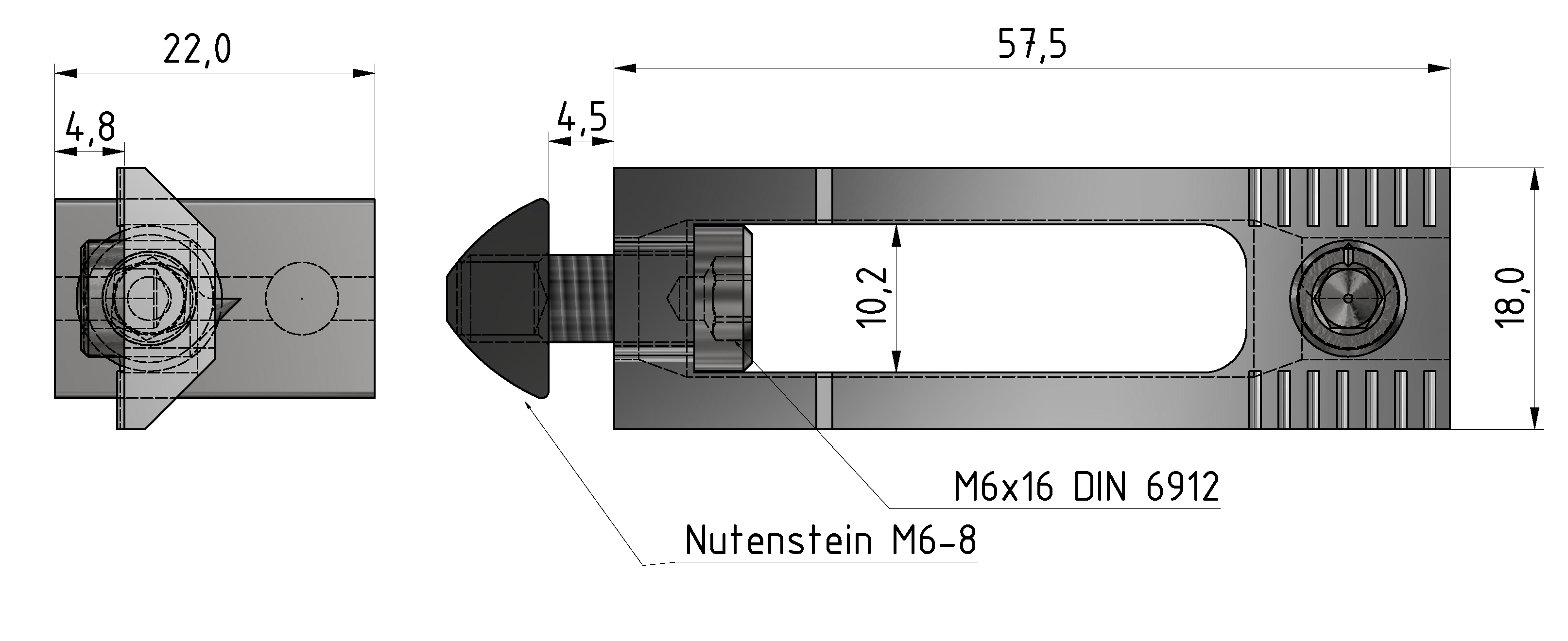 Schnellspannersatz 8, verzinkt