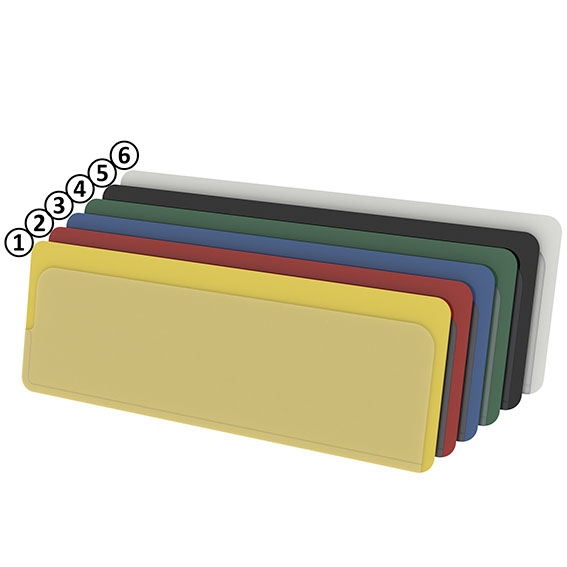 Zweiseitig offene magnetische Etikettenhülle 37 - blau