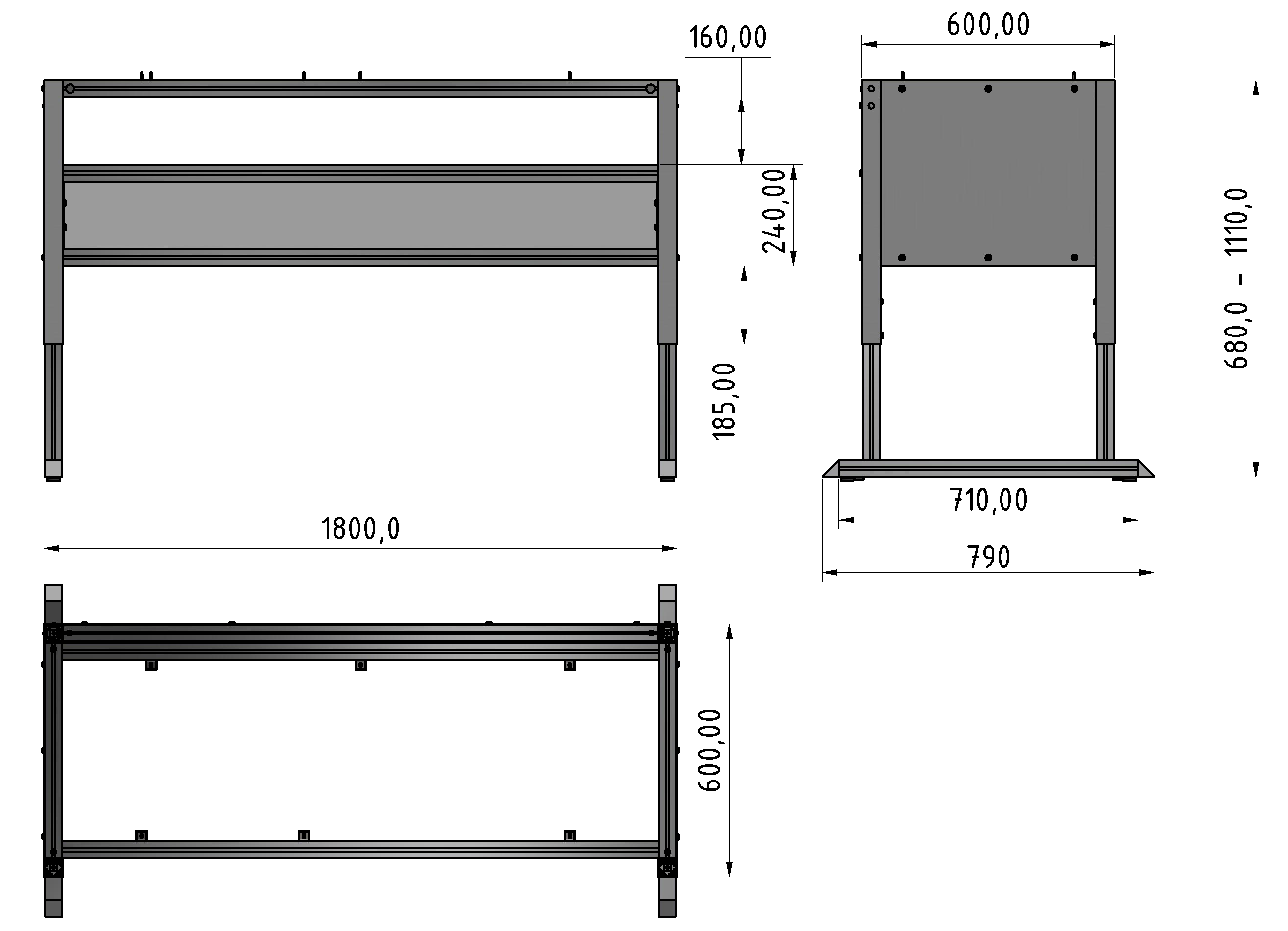 Basic Line table frame