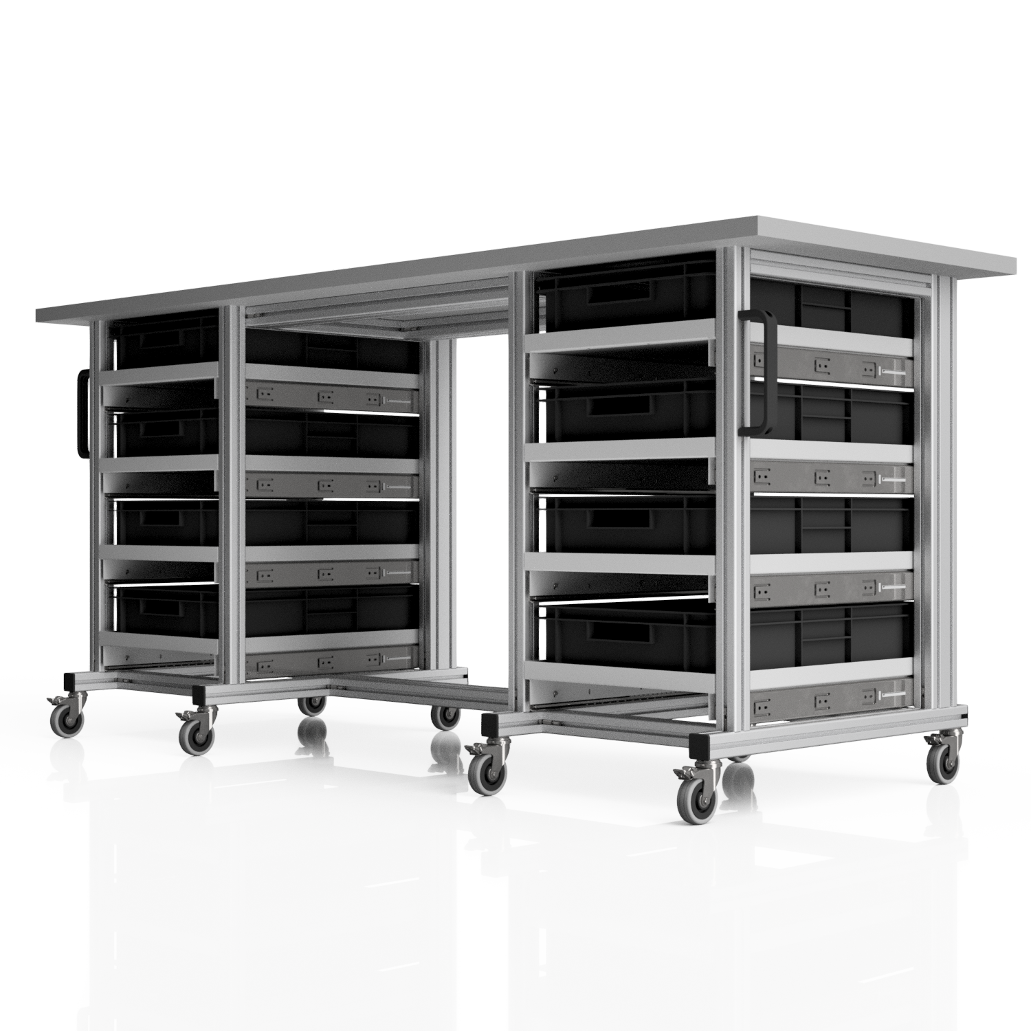 ESD Systemtisch Pro 1980x720 mm mit Eurobehälter