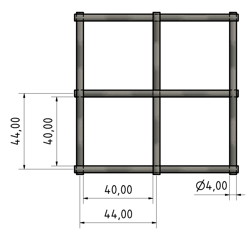 Wellengitter St 4x40 schwarz