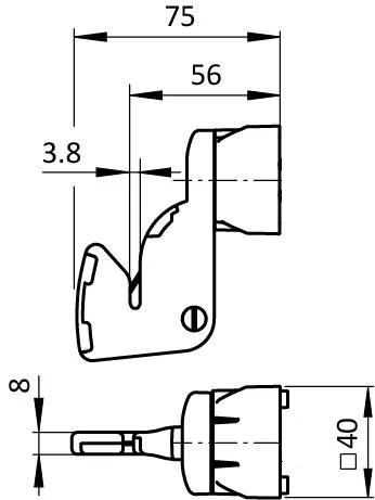 Folienschneider 8, schwarz ähnlich RAL 9005