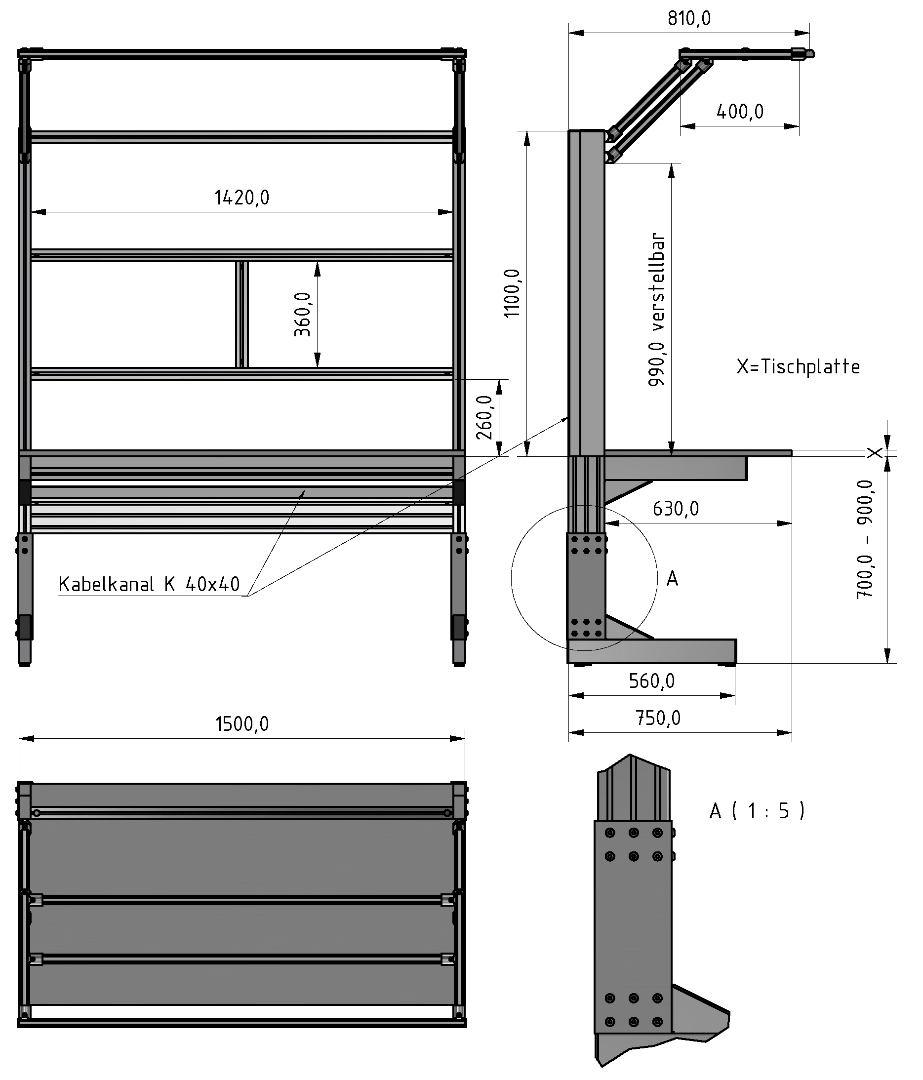 C Line  plus worktable