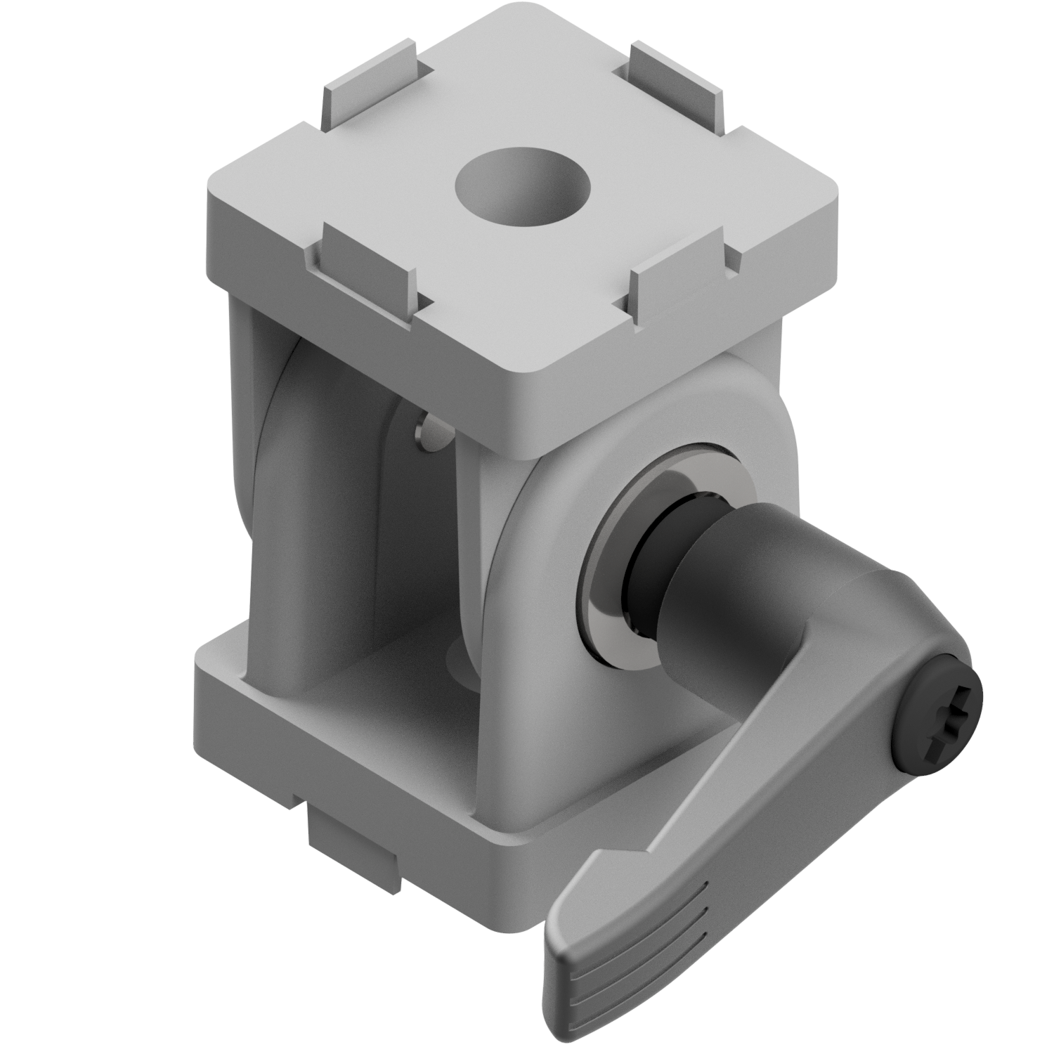 Gelenk 30 mit Klemmhebel, weißaluminium-8 Gelenk 30 mit Klemmhebel, weißaluminium-8