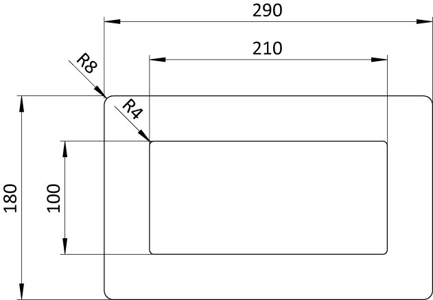 Bodenfenster 1/3 DIN A4 hoch - gelb