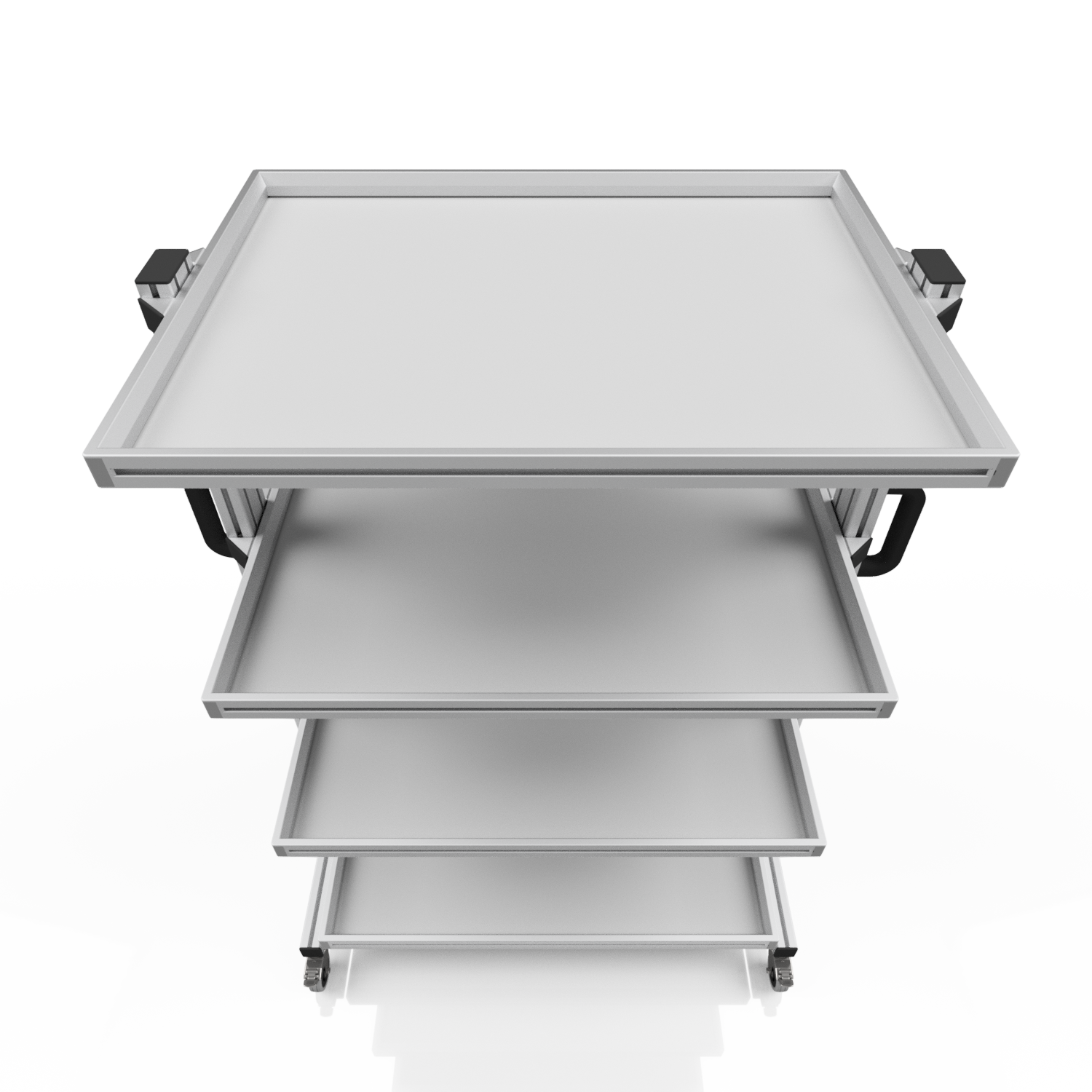 System trolley for Euro containers 80 x 60 H 134 cm without pull-out