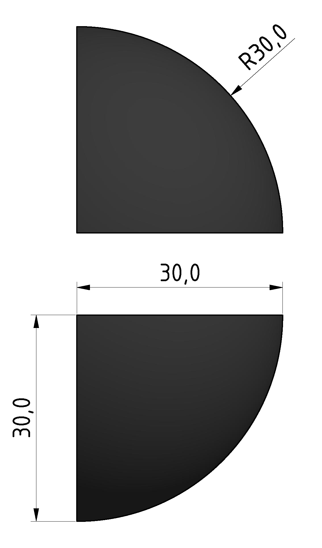 Verbinder-Abdeckkappe 6 R30-90°, schwarz