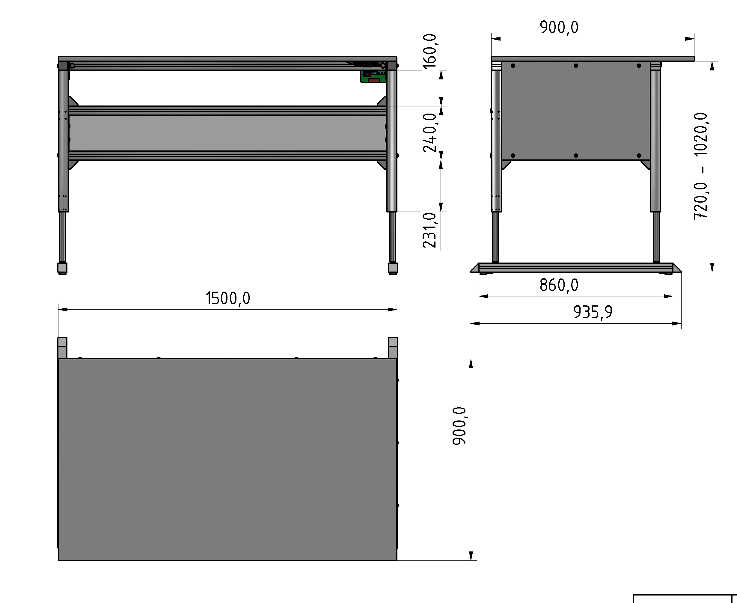 Arbeitstisch ergo Line ESD