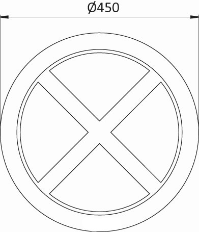No stopping Ground sign