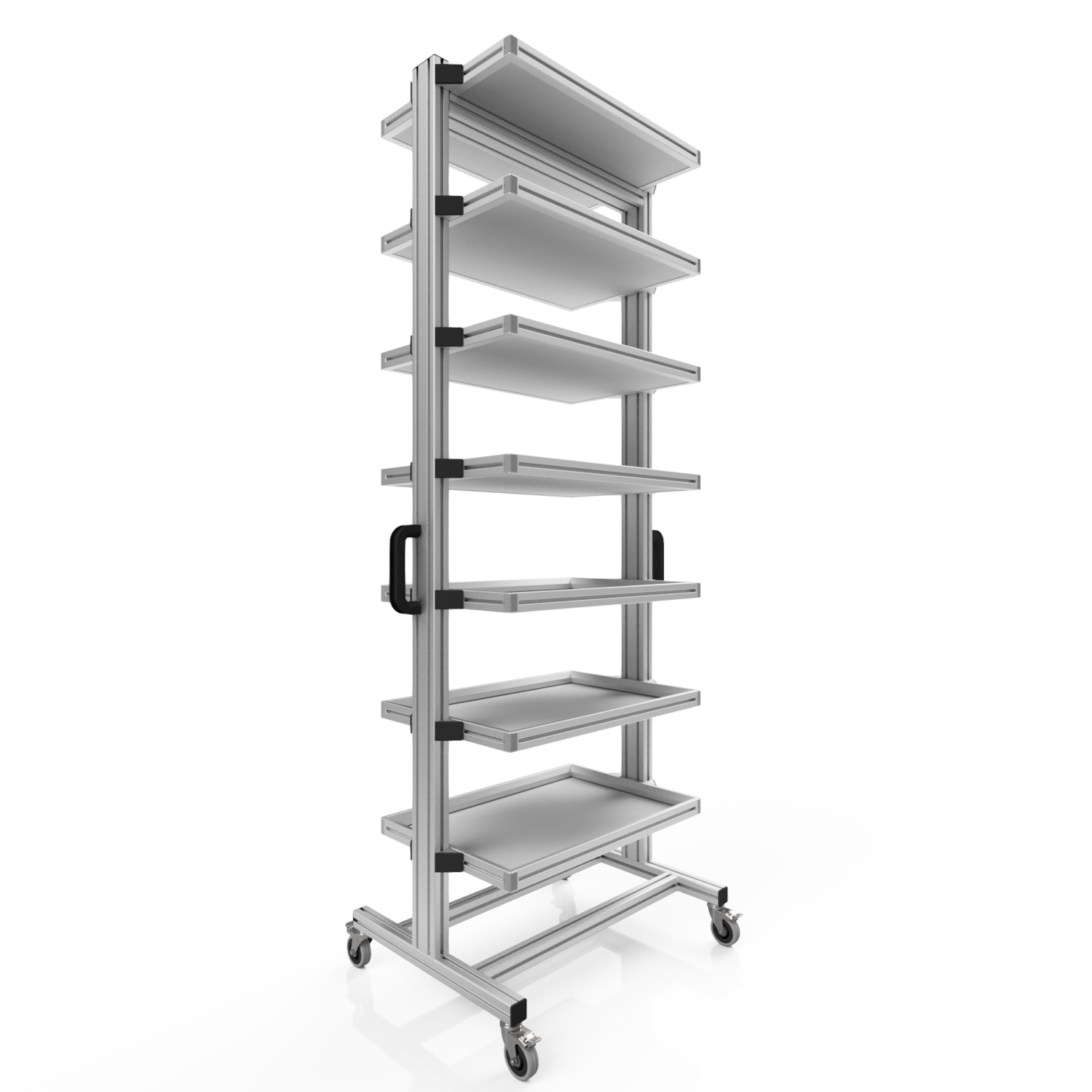 System trolley for Euro containers 60 x 40 H 200 cm without pull-out