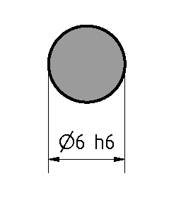 Welle D6, blank