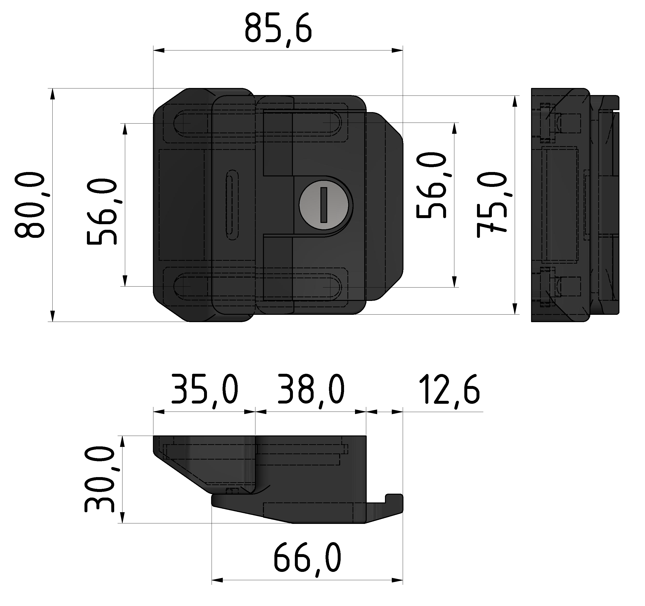 Door Lock 6-8 Zn Different keys Door Lock 6-8 Zn Different keys