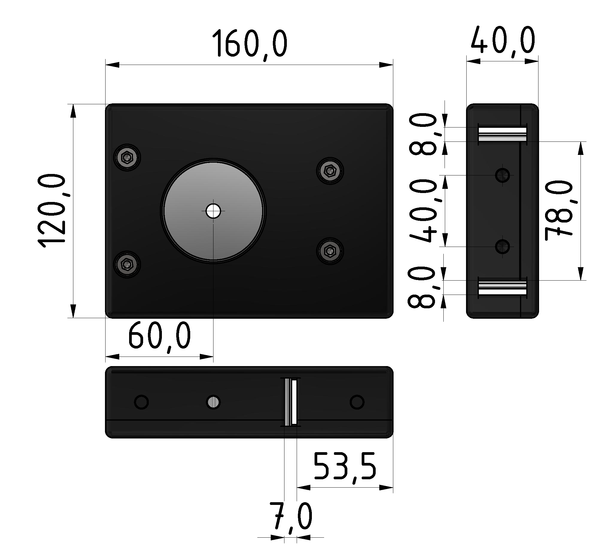 Zahnriemenumlenkung 8 80 R25 mit Bohrung Zahnriemenumlenkung 8 80 R25 mit Bohrung