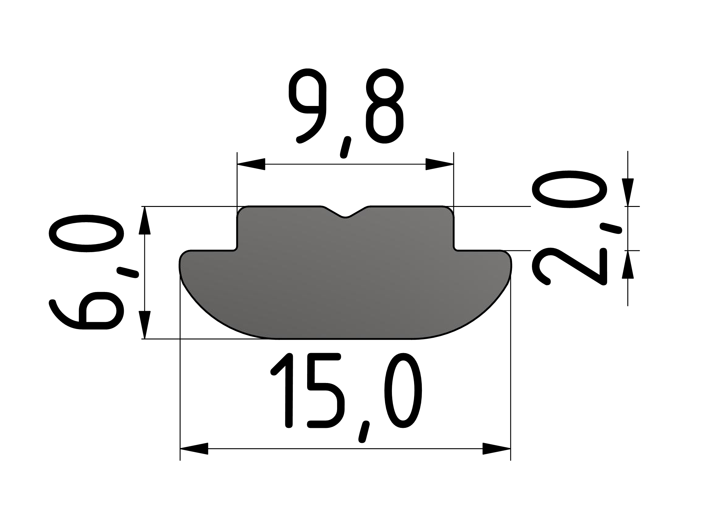 Nutensteinprofil B, verzinkt-10 SN2000