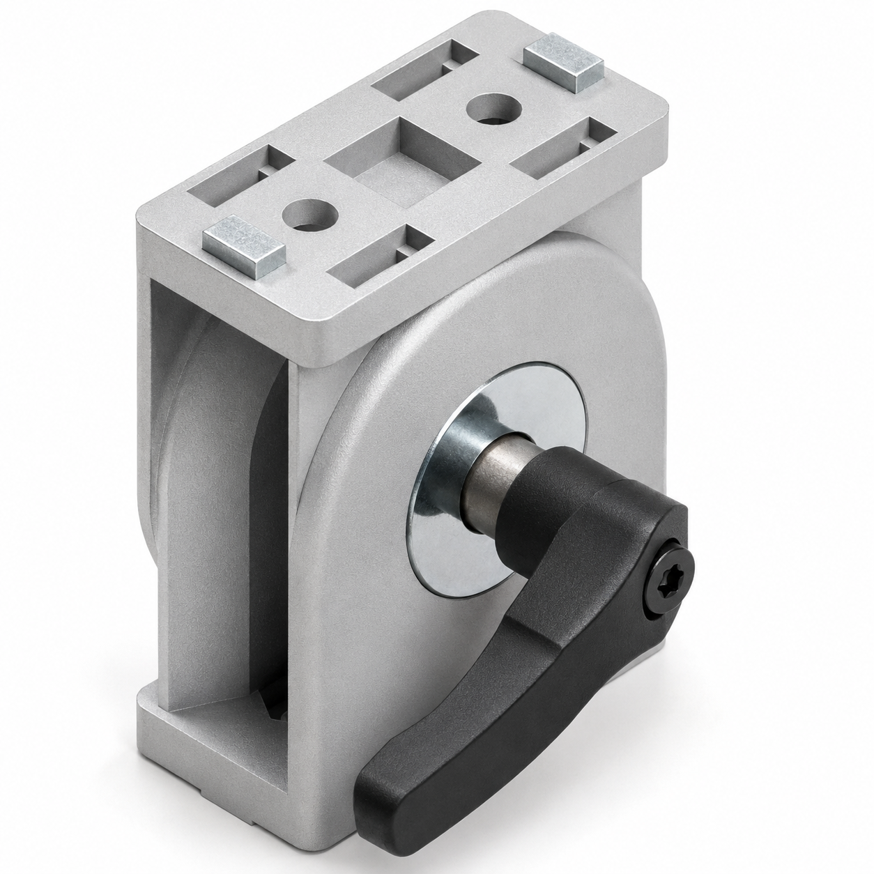 Gelenk 80 mit Klemmhebel, weißaluminium-10