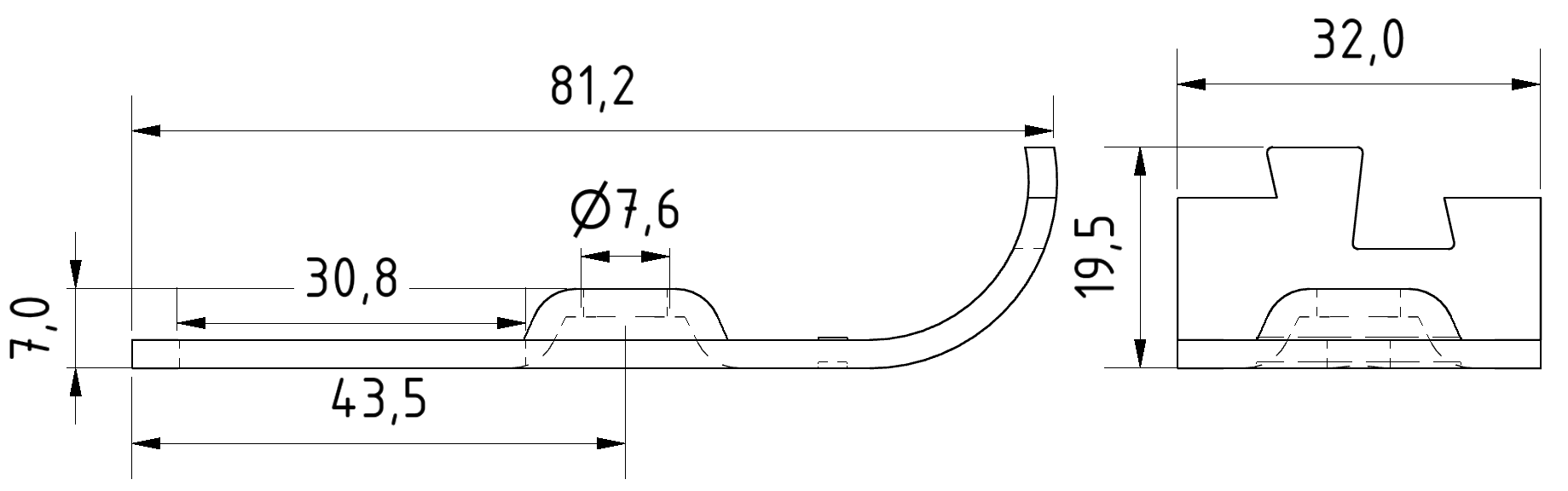 Verbinder zur Befestigung von Platten C