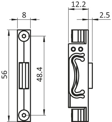 Magnethalter 8, grau ähnlich RAL 7042
