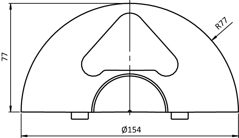 End cap for parking rail high-high -Set