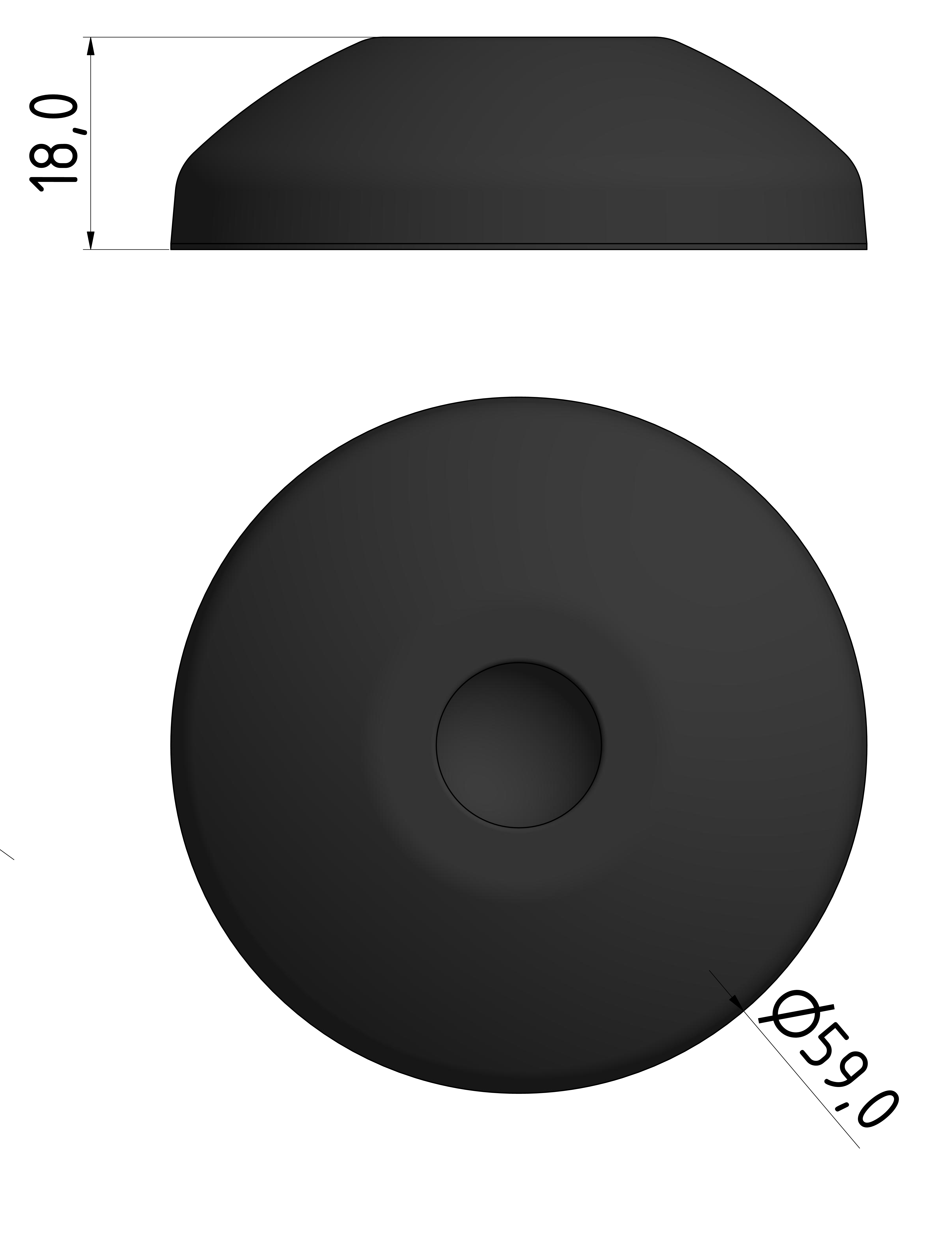 Base A D60 PA, black