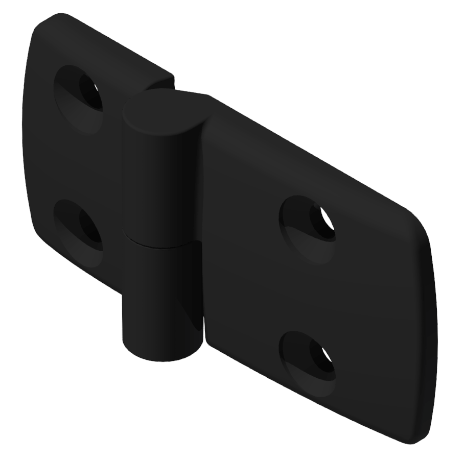 Plastic Combi Hinge left 40x60 PA, black-10