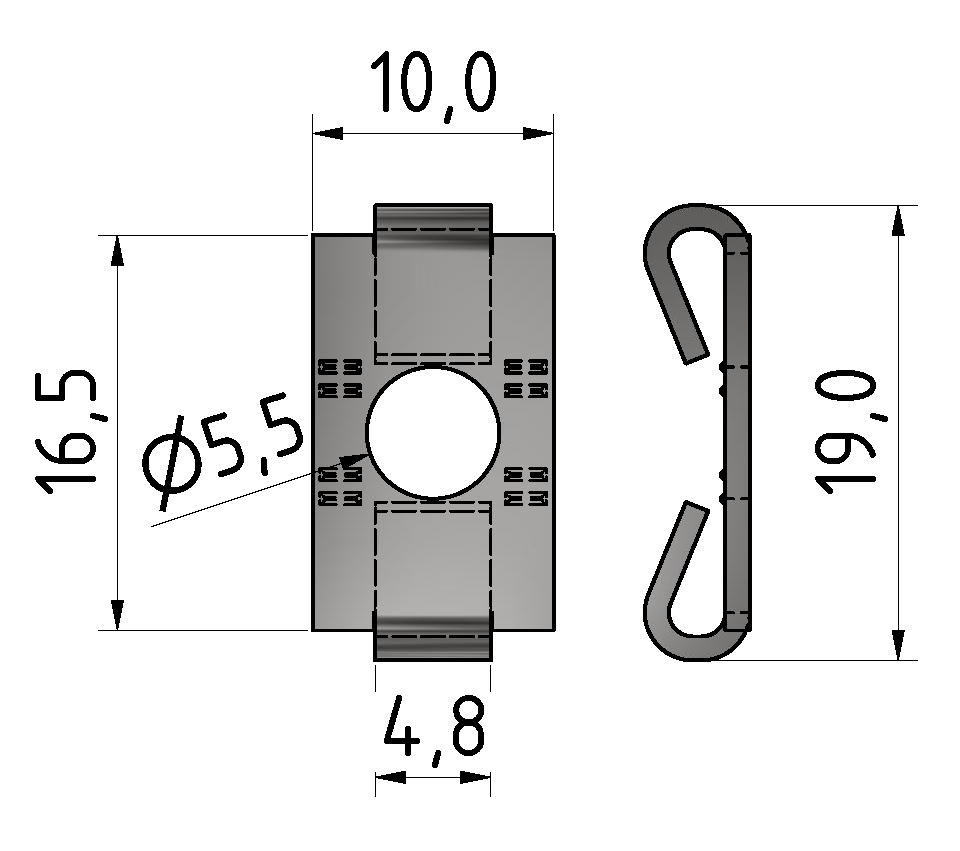 Standard-Verbinder 5, verzinkt