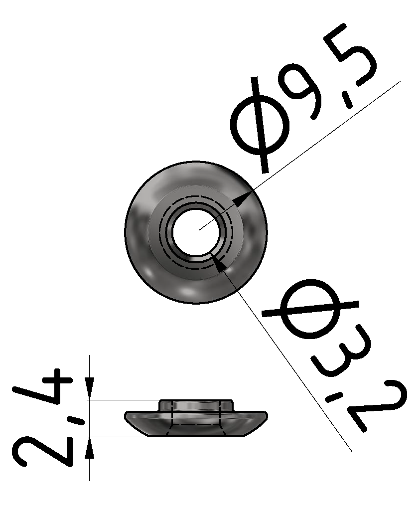 Nutscheibe 5 D3, verzinkt