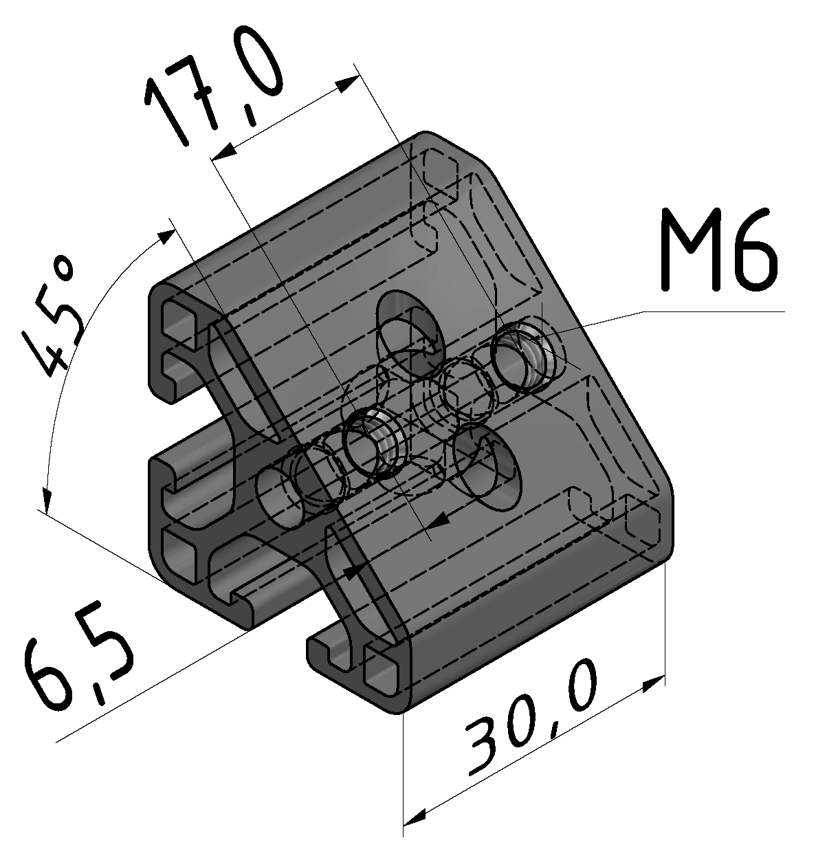 Winkelelement 6 T1-30, natur