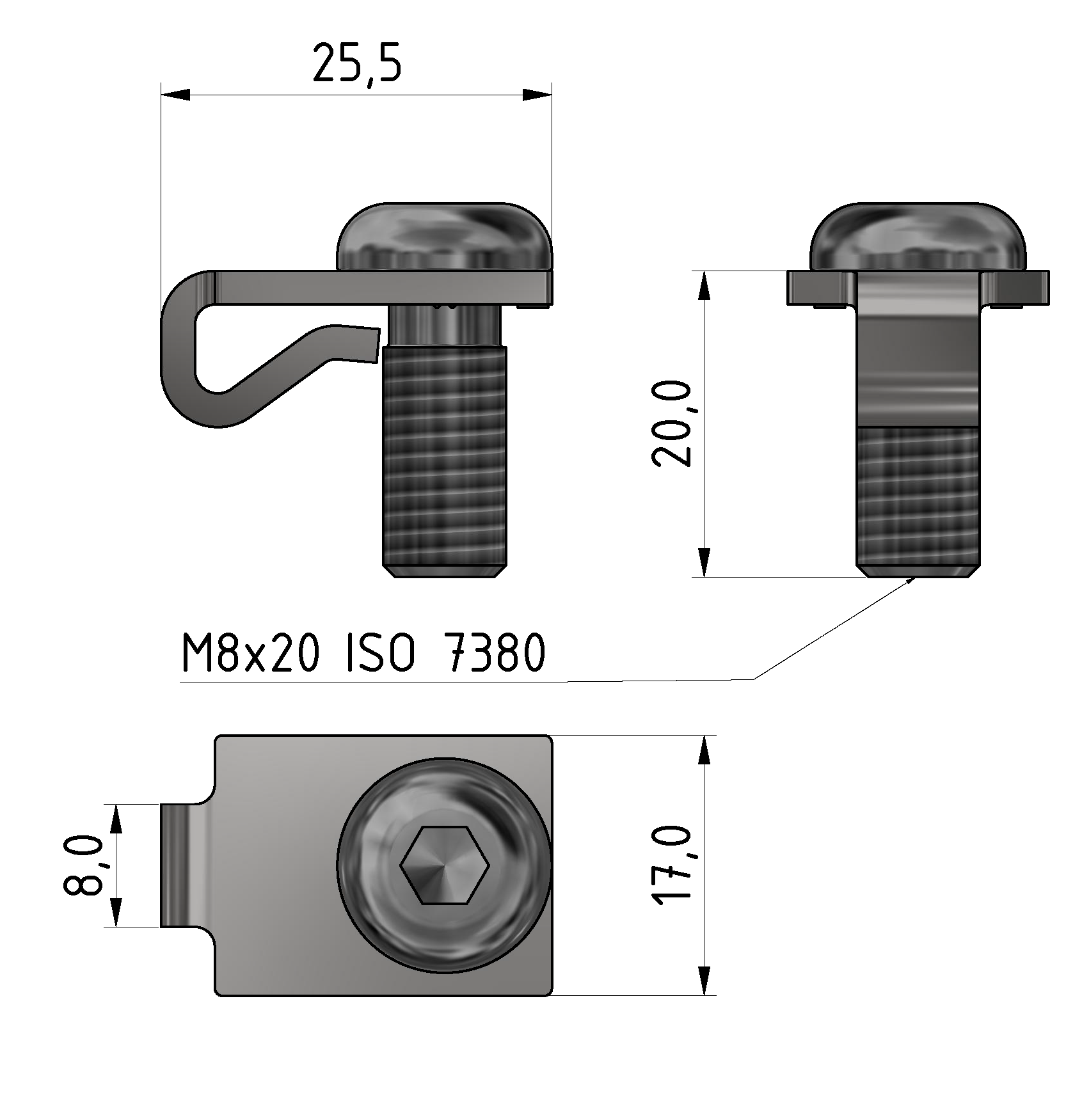 Standard-Verbindungssatz 8, einseitig