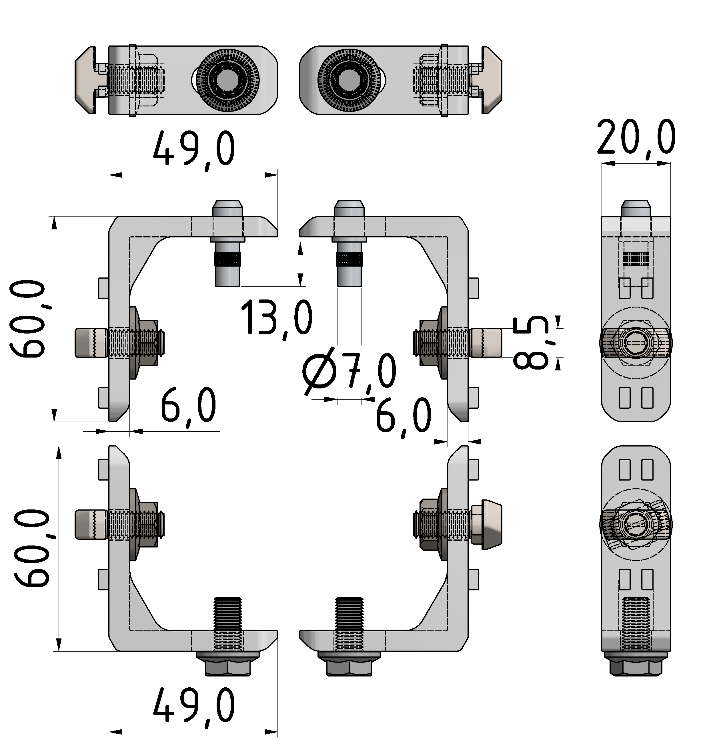 Einhängwinkel Set, natur-10