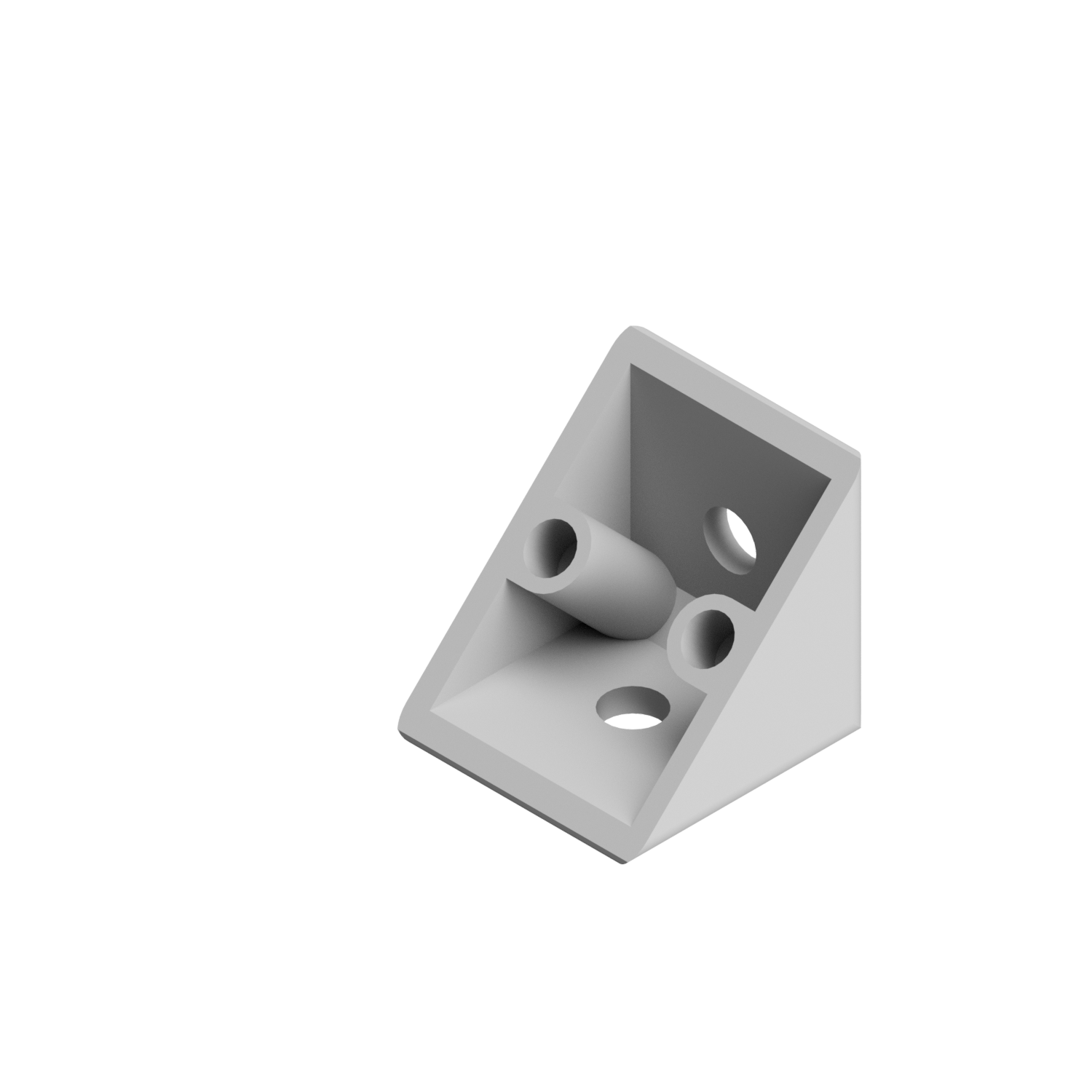 Angle Bracket 6 30x30 Zn, white aluminium