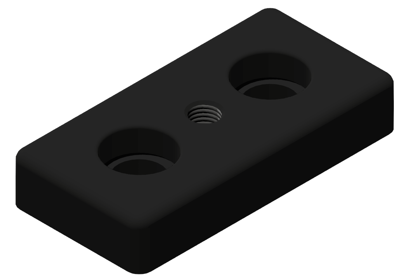 Fußplatte 45x90 M10, schwarz-10