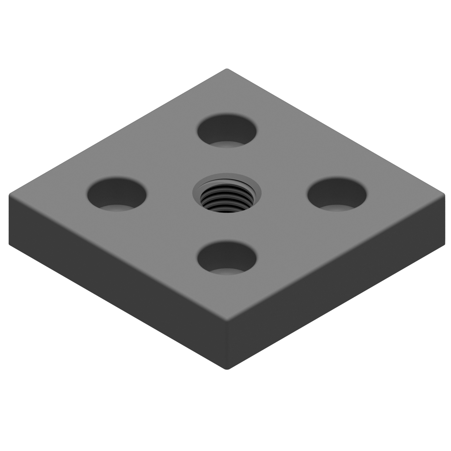Fußplatte X 8 80x80, M16, weißaluminium