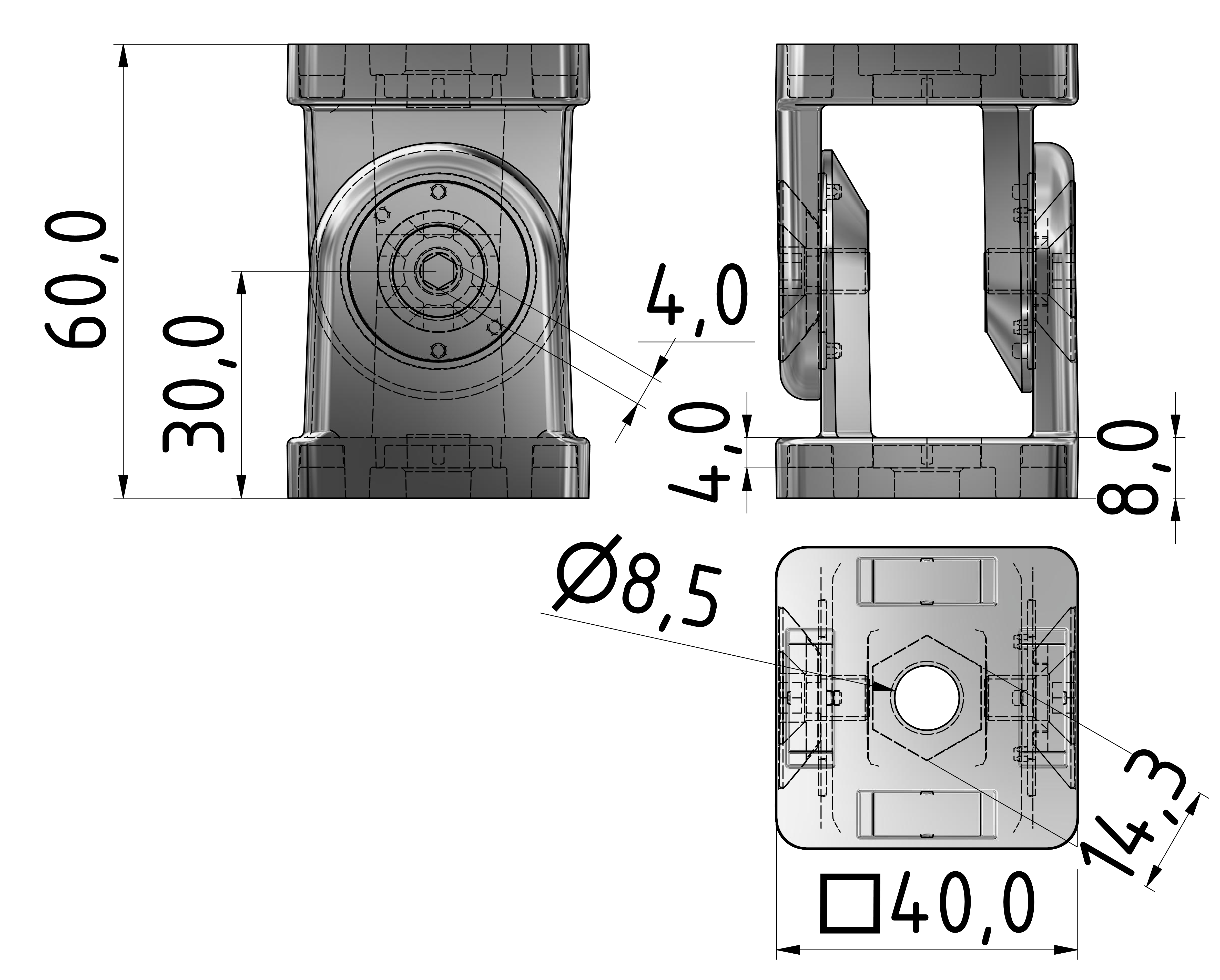 Gelenk 40, weißaluminium-10